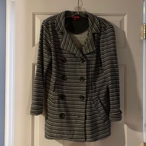 Knit double breasted jacket with pockets